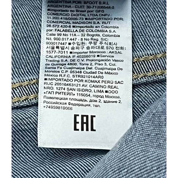 Banana Republic Blue Crop Flare Mid Rise Slash Pocket Jeans Regular Size 27 - Picture 8 of 9